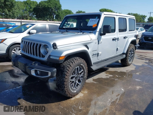 2024 Jeep Wrangler Sahara with VIN 1C4PJXEN7RW103564, listed as a IAAI auction lot 41997651 with 16,529 mi miles and . Bid and sale history available at carsss.com. Image 22.
