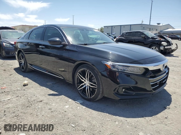 2021 Honda Accord Touring with VIN 1HGCV2F92MA021160, listed as a Copart auction lot 58254135 with 40,271 mi miles and Salvage title. Bid and sale history available at DreamBid. Image 4.