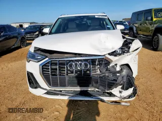 2023 Audi Q3 S line Premium with VIN WA1DECF35P1054849, listed as a Copart auction lot 58766615 with 43,588 mi miles and Salvage title. Bid and sale history available at DreamBid. Image 5.
