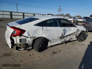 2019 Honda Civic Sedan Sport with VIN 19XFC2F88KE049418, listed as a Copart auction lot 49875945 with 57,619 mi miles and Salvage Title. Bid and sale history available at carsss.com. Image 3.