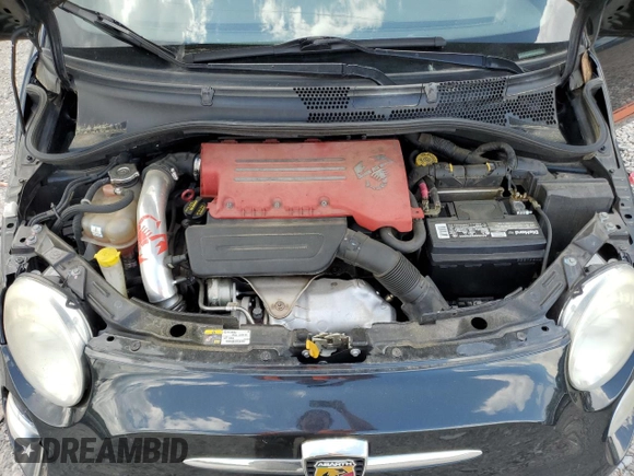 2013 FIAT 500 Abarth with VIN 3C3CFFFH9DT611251, listed as a Copart auction lot 51603025 with 62,190 mi miles and Salvage title. Bid and sale history available at DreamBid. Image 12.