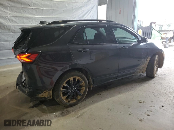 2023 Chevrolet Equinox RS with VIN 3GNAXWEG2PS109062, listed as a Copart auction lot 52000405 with 20,879 mi miles and Salvage title. Bid and sale history available at DreamBid. Image 3.