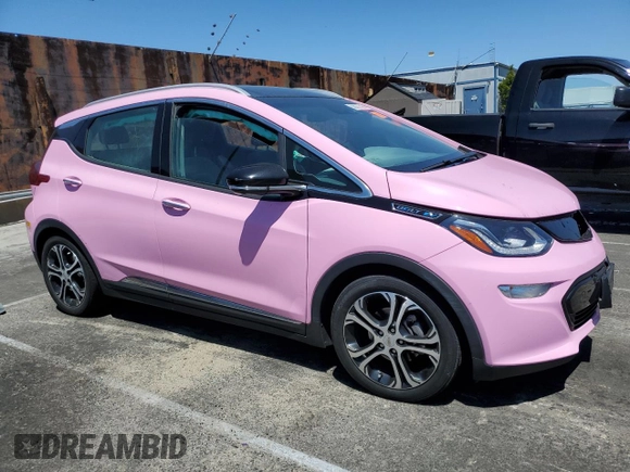 2019 Chevrolet Bolt EV Premier with VIN 1G1FZ6S05K4135477, listed as a Copart auction lot 56077725 with 53,228 mi miles and Salvage title. Bid and sale history available at DreamBid. Image 4.
