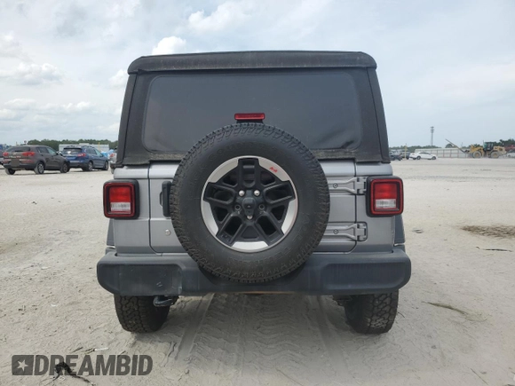 2018 Jeep Wrangler Unlimited Sport с VIN 1C4HJXDG1JW151623, выставлен на аукционе Copart как лот 53703055 с пробегом 54 186 миль миль и Списание • Salvage title. История ставок и продаж доступна на DreamBid. Изображение 6.