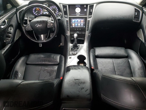 2017 Infiniti Q50 Red Sport 400 with VIN JN1FV7AP1HM851330, listed as a Copart auction lot 45291695 with 113,865 mi miles and Clean title. Bid and sale history available at DreamBid. Image 8.