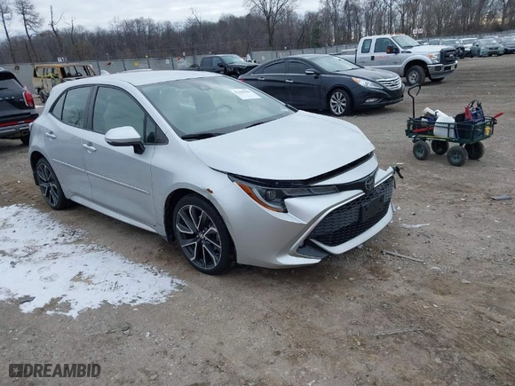 2019 Toyota Corolla Hatchback SE with VIN JTNK4RBE6K3064695, listed as a IAAI auction lot 41296362 with 56,282 mi miles. Bid and sale history available at carsss.com. Image 1.