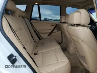 2008 BMW X3 3.0si with VIN WBXPC93468WJ16775, listed as a Copart auction lot 52457185 with 131,275 mi miles and Salvage Title. Bid and sale history available at DreamBid. Image 11.