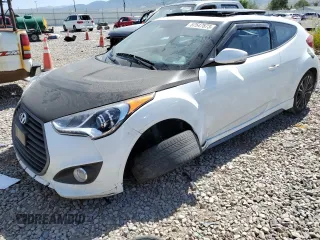 2016 Hyundai Veloster Turbo with VIN KMHTC6AE6GU302425, listed as a Copart auction lot 57547873 with 83,854 mi miles. Bid and sale history available at carsss.com. Image 1.