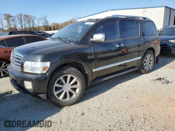 2008 Infiniti QX56 with VIN 5N3AA08C98N913602, listed as a Copart auction lot 83480504 with 188,859 mi miles and Non Repairable. Bid and sale history available at carsss.com. Image 1.