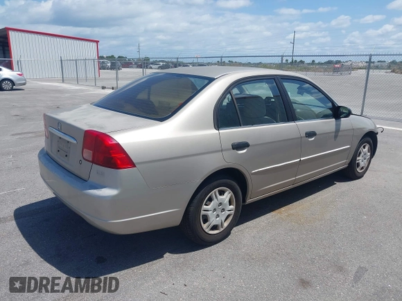 2001 Honda Civic LX with VIN 2HGES16521H610022, listed as a IAAI auction lot 42077819 with 155,570 mi miles. Bid and sale history available at carsss.com. Image 4.