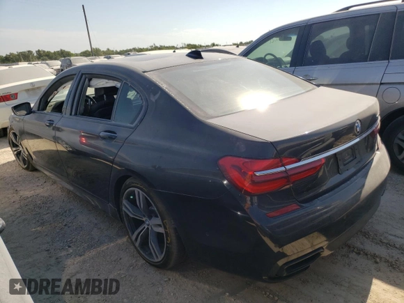 2017 BMW 7 Series 740i with VIN WBA7E2C53HG739785, listed as a Copart auction lot 62571063 with 0 mi miles. Bid and sale history available at carsss.com. Image 2.