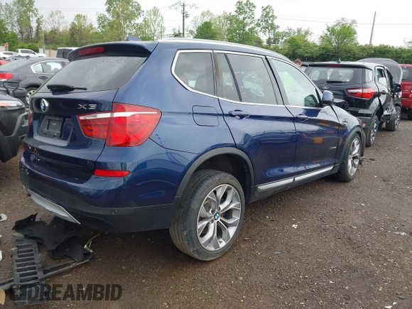 2017 BMW X3 xDrive28i z VIN 5UXWX9C50H0T09821, wystawiony jako IAAI lot #42171906 z przebiegiem Nie podano mil oraz . Historia ofert i sprzedaży dostępna na DreamBid. Obrazek 4.
