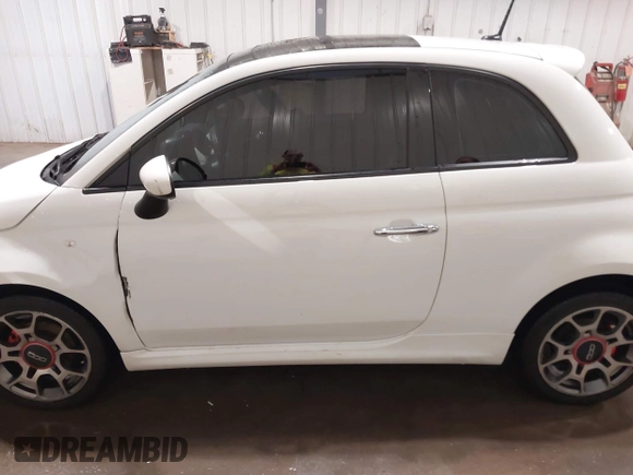 2013 FIAT 500 Sport with VIN 3C3CFFBR7DT754097, listed as a IAAI auction lot 41728826 with 91,276 mi miles. Bid and sale history available at carsss.com. Image 14.
