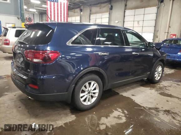 2019 Kia Sorento LX with VIN 5XYPGDA59KG549284, listed as a Copart auction lot 86268094 with 79,497 mi miles and Salvage Title. Bid and sale history available at DreamBid. Image 3.