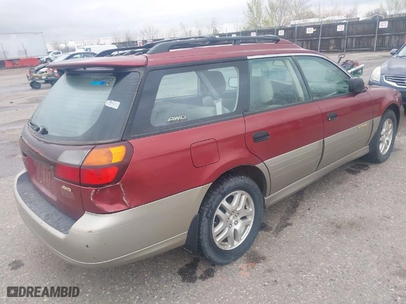 2002 Subaru Legacy Wagon Outback with VIN 4S3BH675X26627987, listed as a IAAI auction lot 41921621 with 114,981 mi miles. Bid and sale history available at carsss.com. Image 4.