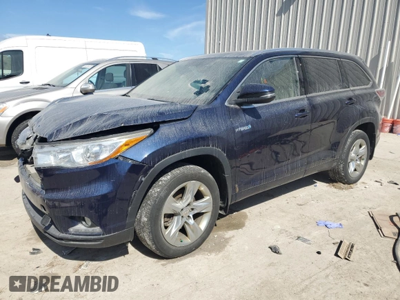2015 Toyota Highlander Limited z VIN 5TDDCRFH2FS007502, wystawiony jako Copart lot #55460785 z przebiegiem 121 805 mil mil oraz Czysty tytuł • Clean title. Historia ofert i sprzedaży dostępna na DreamBid. Obrazek 1.