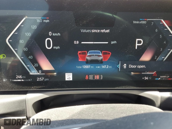2023 BMW 3 Series 330i with VIN 3MW69FF00P8D52700, listed as a Copart auction lot 61629485 with 12,007 mi miles and Salvage title. Bid and sale history available at DreamBid. Image 9.
