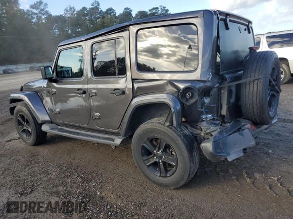 2020 Jeep Wrangler Unlimited Sahara Altitude z VIN 1C4HJXEG7LW312770, wystawiony jako Copart lot #81186294 z przebiegiem 56 926 mil mil oraz Szkoda całkowita • Salvage title. Historia ofert i sprzedaży dostępna na DreamBid. Obrazek 2.