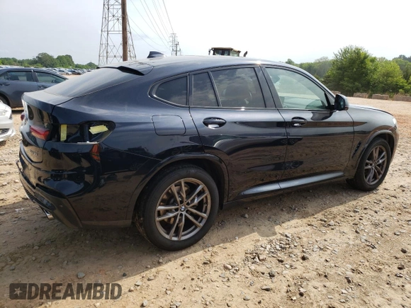 2021 BMW X4 xDrive30i with VIN 5UX2V1C04M9E92675, listed as a Copart auction lot 52495333 with 54,111 mi miles. Bid and sale history available at carsss.com. Image 3.