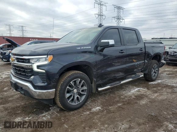2023 Chevrolet Silverado 1500 LT with VIN 2GCUDDEDXP1153475, listed as a Copart auction lot 85351764 with 15,783 mi miles and Salvage Title. Bid and sale history available at carsss.com. Image 1.