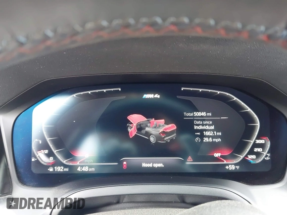 2022 BMW M4 Competition xDrive с VIN WBS33BA01NCJ58456, выставлен на аукционе IAAI как лот 42057802 с пробегом 50 846 миль миль и . История ставок и продаж доступна на DreamBid. Изображение 7.