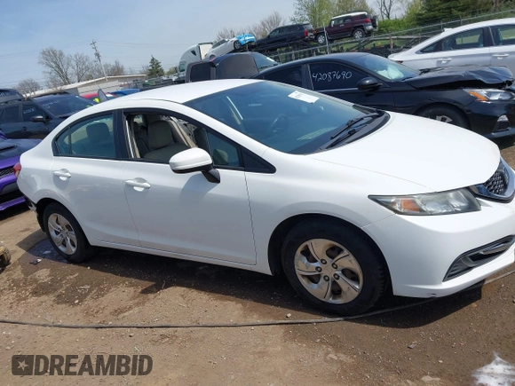 2015 Honda Civic LX with VIN 19XFB2F54FE104574, listed as a IAAI auction lot 42096001 with 122,094 mi miles and . Bid and sale history available at DreamBid. Image 14.