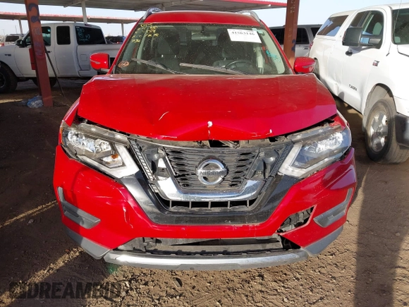 2017 Nissan Rogue SL with VIN JN8AT2MVXHW265390, listed as a IAAI auction lot 41563146 with 104,640 mi miles. Bid and sale history available at carsss.com. Image 6.