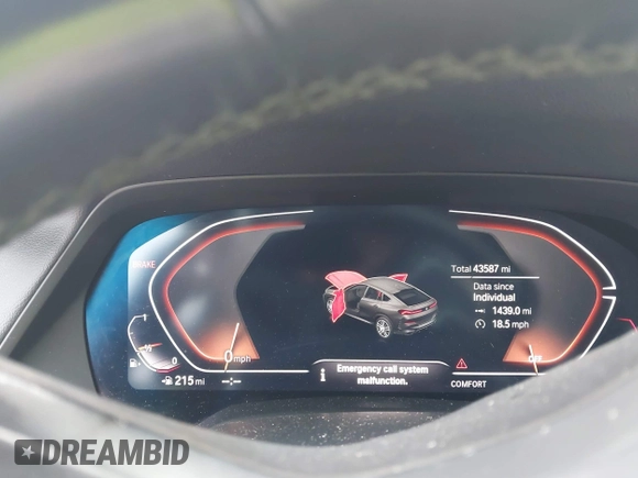 2021 BMW X6 xDrive40i z VIN 5UXCY6C00M9F88215, wystawiony jako IAAI lot #41646498 z przebiegiem 43 587 mil mil oraz . Historia ofert i sprzedaży dostępna na DreamBid. Obrazek 7.