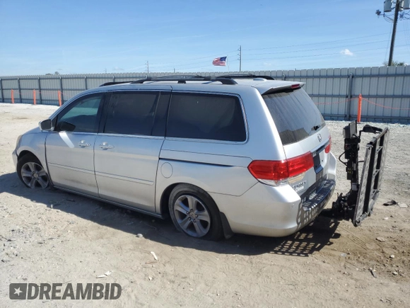 2010 Honda Odyssey Touring with VIN 5FNRL3H95AB067277, listed as a Copart auction lot 44845765 with 0 mi miles and Salvage Title. Bid and sale history available at carsss.com. Image 2.