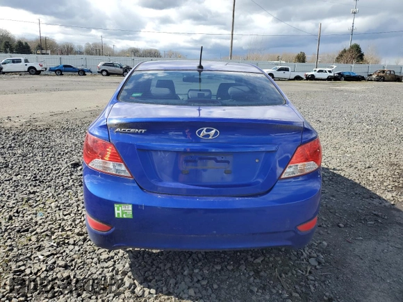 2013 Hyundai Accent GLS with VIN KMHCU4AE5DU301361, listed as a Copart auction lot 46841405 with 148,545 mi miles and Salvage Title. Bid and sale history available at carsss.com. Image 6.