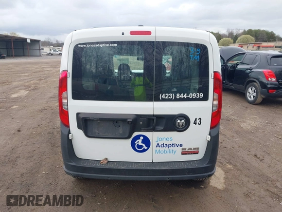 2020 Ram ProMaster City Cargo Tradesman with VIN ZFBHRFAB6L6S17343, listed as a IAAI auction lot 41848209 with 114,047 mi miles and . Bid and sale history available at DreamBid. Image 16.