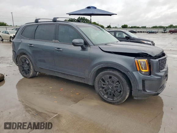 2022 Kia Telluride EX with VIN 5XYP3DHC4NG276226, listed as a Copart auction lot 60528015 with 55,306 mi miles and Salvage title. Bid and sale history available at DreamBid. Image 4.