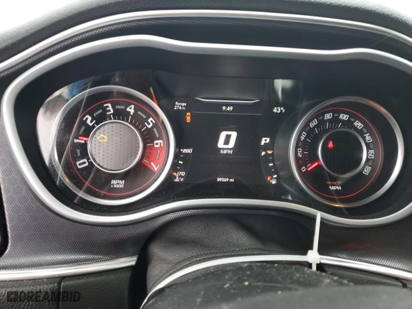 2015 Dodge Challenger SRT 392 with VIN 2C3CDZDJ5FH911734, listed as a Copart auction lot 46709025 with 89,569 mi miles and Salvage Title. Bid and sale history available at carsss.com. Image 9.