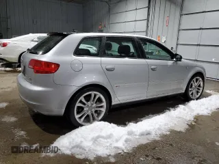 2008 Audi A3 S-Line with VIN WAUKD78P88A104973, listed as a Copart auction lot 44370765 with 209,088 mi miles and Salvage Title. Bid and sale history available at carsss.com. Image 3.