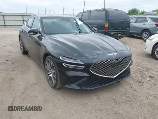 2023 Genesis G70 2.0T with VIN KMTG34TA9PU132552, listed as a IAAI auction lot 42047048 with 39,111 mi miles. Bid and sale history available at carsss.com. Image 1.