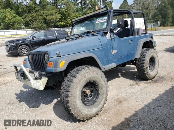 1997 Jeep Wrangler Sport with VIN 1J4FY19S8VP455362, listed as a Copart auction lot 75990644 with 236,347 mi miles and Salvage Title. Bid and sale history available at carsss.com. Image 1.