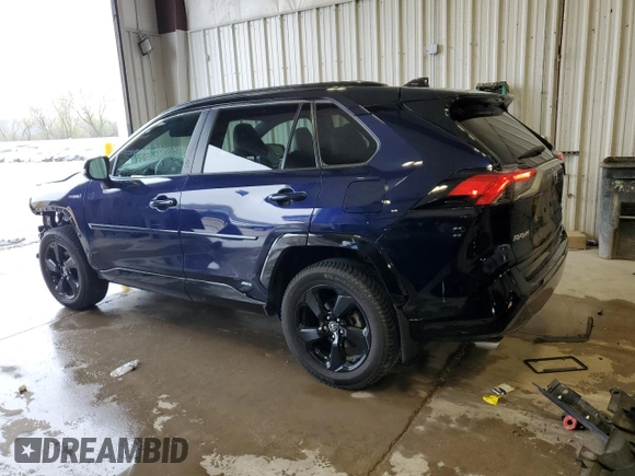 2021 Toyota RAV4 Hybrid XSE with VIN 2T3E6RFV7MW009954, listed as a Copart auction lot 54954425 with 61,397 mi miles and Salvage title. Bid and sale history available at DreamBid. Image 2.