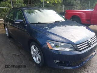 2014 Volkswagen Passat Wolfsburg Edition with VIN 1VWAT7A39EC030534, listed as a IAAI auction lot 42584178 with 116,893 mi miles and . Bid and sale history available at DreamBid. Image 1.