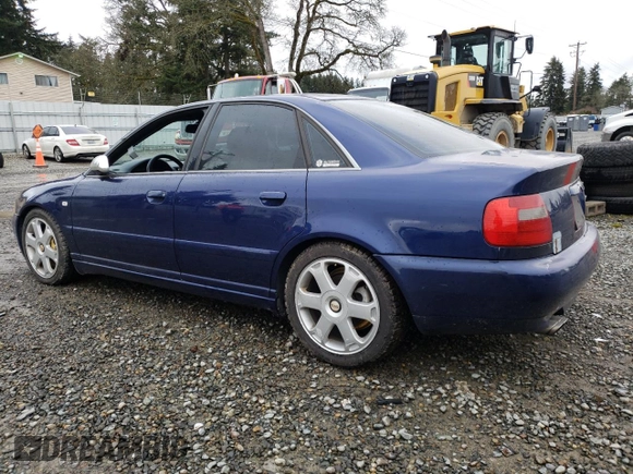 2001 Audi S4 with VIN WAURD68D61A133182, listed as a Copart auction lot 46360985 with 221,354 mi miles and Salvage Title. Bid and sale history available at carsss.com. Image 2.