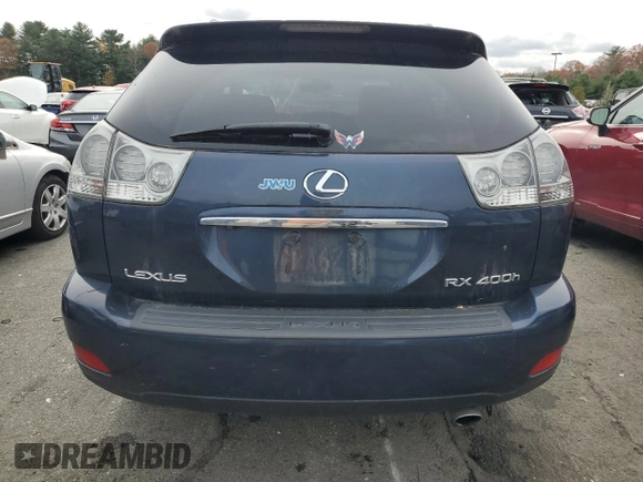 2006 Lexus RX 400h with VIN JTJHW31U462004213, listed as a Copart auction lot 78657944 with 202,326 mi miles and Salvage title. Bid and sale history available at DreamBid. Image 6.