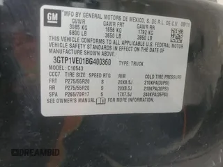 2011 GMC Sierra 1500 SLE с VIN 3GTP1VE01BG400360, выставлен на аукционе Copart как лот 60750195 с пробегом 189 108 миль миль и Списание • Salvage title. История ставок и продаж доступна на DreamBid. Изображение 12.