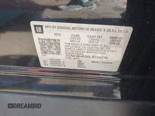 2020 Chevrolet Blazer LT z VIN 3GNKBHRS6LS726276, wystawiony jako IAAI lot #41974465 z przebiegiem 62 566 mil mil oraz . Historia ofert i sprzedaży dostępna na DreamBid. Obrazek 9.