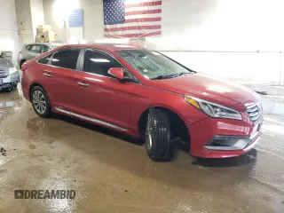 2017 Hyundai Sonata Sport with VIN 5NPE34AF5HH584093, listed as a Copart auction lot 48558775 with 54,950 mi miles and Salvage Title. Bid and sale history available at carsss.com. Image 4.
