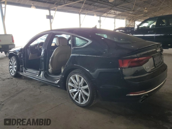 2018 Audi A5 Sportback Prestige with VIN WAUCNCF52JA049969, listed as a Copart auction lot 89395685 with 81,274 mi miles and Salvage Title. Bid and sale history available at carsss.com. Image 2.