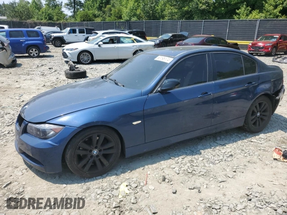 2006 BMW 3 Series 325i with VIN WBAVB13506PS66595, listed as a Copart auction lot 63195174 with 0 mi miles and Salvage Title. Bid and sale history available at carsss.com. Image 1.