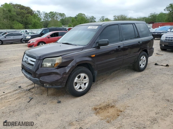 2007 Honda Pilot LX with VIN 5FNYF28197B043810, listed as a Copart auction lot 51286285 with 193,176 mi miles and Salvage Title. Bid and sale history available at carsss.com. Image 1.