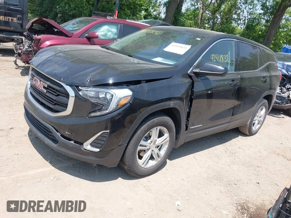 2019 GMC Terrain SLE with VIN 3GKALMEV9KL368629, listed as a IAAI auction lot 42411832 with 46,639 mi miles and . Bid and sale history available at DreamBid. Image 2.