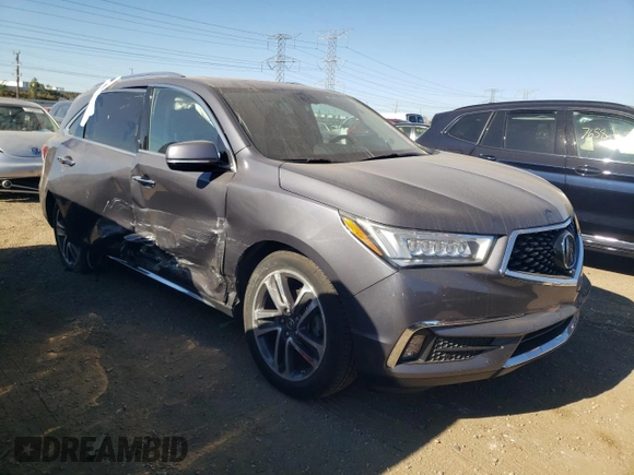 2017 Acura MDX Advance with VIN 5FRYD4H88HB044042, listed as a Copart auction lot 76552514 with 77,475 mi miles and Salvage title. Bid and sale history available at DreamBid. Image 4.