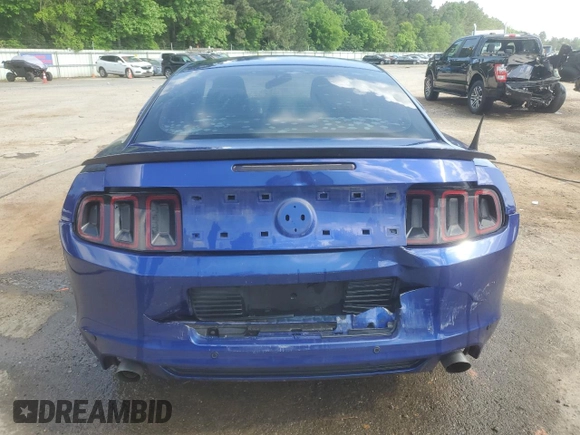 2013 Ford Mustang V6 with VIN 1ZVBP8AM4D5207405, listed as a Copart auction lot 53389355 with 157,603 mi miles and Salvage title. Bid and sale history available at DreamBid. Image 6.