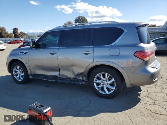 2012 Infiniti QX56 8-passenger with VIN JN8AZ2ND8C9715856, listed as a Copart auction lot 49471125 with 125,346 mi miles and Salvage title. Bid and sale history available at DreamBid. Image 2.